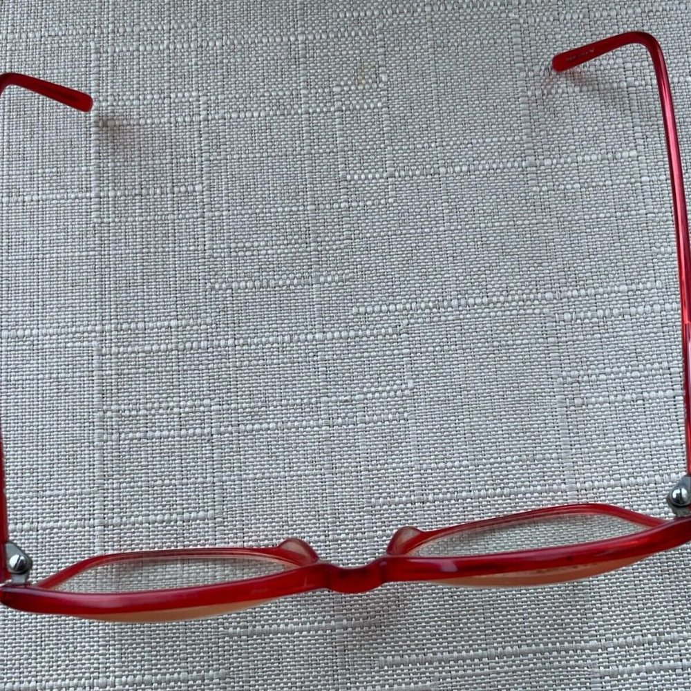 Vintage Liz Claiborne Unisex Eyeglasses Frame Red Tone LC60 R 145 Glasses - Picture 11 of 11